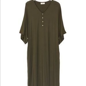 Dwell and Slumber Olive Caftan Dress